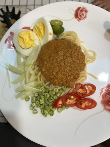 cara makan laksa johor