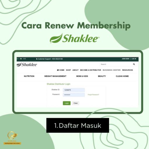login shaklee daftar masuk web shaklee