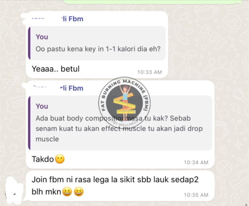 Testimoni diet fbm