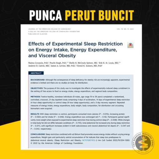 tidur tak cukup punca buncit masalah bila tidur tak cukup