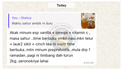 testimoni diet fbm